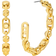 Michael Kors Astor Medium Precious Link Hoop Earrings - Gold
