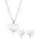 Elli Heart Jewelry Set - Silver/Transparent