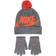 Nike Big Kid's Swoosh Pom Beanie Hat & Gloves Set 2-piece - Carbon Heather