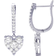 Jewelry Unlimited Heart Cluster Hooped Dangle Earrings - White Gold/Diamonds