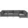 Beliani Left Hand Modular L-Shaped Grey Sofa 300cm 5-Sitzer