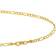 Jewel Stop Solid Figaro Chain Bracelet 2.6mm - Gold