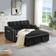 Pull Out Loveseat Black 65 Sofa 54.5" 2 Seater