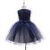 Glamulice Girl's A Line Bridesmaid - Navy Blue/White