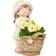 OutSunny Girl with Flower Basket Garden Figure