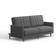 Vertical Seams Dark Grey Sofa 81.5" 2 Seater