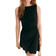 H&M Gathered Dress with Flared Skirt - Black