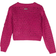 Monnalisa Open Knit Ribbed Cardigan - Raspberry Pink