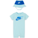 Nike Baby's Sportswear PE Romper & Bucket Hat Set - Glacier Blue (HJ1639-474)