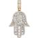 Jewelry Unlimited Hamsa Hand Pendant - Rose Gold/Diamonds