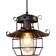 Farmhouse Cage Matte Black Pendant Lamp 8.7"