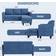 Yeshomy ‎YH-SF22-0050-BL Blue Sofa 70" 3 Seater