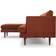 AllModern Miller Stax Rust Performance Velvet Sofa 112" 3 Seater