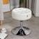 Furniliving Mid-Century Tufted Adjustable Swivel White Seating Stool 20.5"