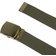 CTM Kid's Cotton Belt with Brass Military Buckle 2-pack - Olive/White