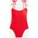 J.Crew Smocked tie-shoulder one-piece swimsuit - Vintage Red