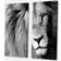 Design Art Lion Head Gray Wall Decor 16x32" 2
