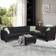 Merax L Shape Couch Black Sofa 112" 6 Seater