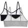 Fruit of the Loom Kid's Sports Bra with Removable Pads 2-pack - Black Hue/Heather Grey