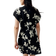 H&M Tapered-Waist Dress - Black/Floral