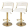 Costway Swivel Beige/Gold Bar Stool 42" 2