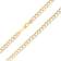 Nuragold Curb Cuban Chain Necklace 7mm - Gold/Silver