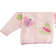 Art Walk Butterflies Cotton Button Front Sweater - Pink
