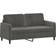 vidaXL Sectional Couch with Pillows and Cushions Dark Gray Sofa 62.2" 3 Seater