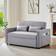 Simplie Fun Linen Loveseat Grey Sofa 54" 2 Seater