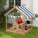 OutSunny Wooden Sandbox with Canopy