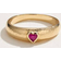 Pamela Love Bezel Heart Ring - Ruby