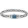 Semiprecious Stone Chain Bracelet - Silver/Topaz