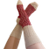 Nostebarn Medium Thick Wool Socks - Natural White/Red