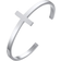 Cross Cuff Bracelet - Silver