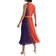 Phase Eight Simara Ombre Pleated Midi Dress - Vermillion/Multi