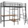 vidaXL Bunk Bed with Table Frame Metal 97.5x210cm