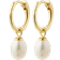 Pilgrim Berthe Recycled Hoop Earrings - Gold/Pearls