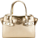 Michael Kors Carmen Medium Metallic Belted Satchel - Pale Gold