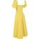 House of CB Tallulah Floral Puff Sleeve Midi Dress - Yellow