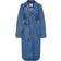 Only Malou Fly Away Collar Buttoned Cuffs Coat - Blue/Medium Blue Denim