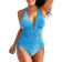 Swimsuits For All Sparkle Loop Strap Ruched One Piece - Ocean Drive