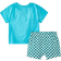 Cat & Jack Baby Graphic T-shirt & Shorts Set - Turquoise Green