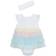 Little Me Baby Rainbow Popover with Headband Set - White/Multi