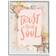 Stupell Home Decor Trust Your Soul Floral Border Impactful Calligraphy Graphic White Framed Art 11x14"