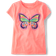 The Children's Place Girl's Butterfly Graphic Tee - Coral Rockt