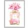 Stupell Pink Glam Floral Perfume Gray Framed Art 11x14"