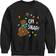 Hybrid Apparel Kid's Instant Message Oh Snap Chocolate Bunny Fleece Sweatshirt - Black