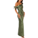 Petal & Pup Selma Off Shoulder Maxi Dress - Olive