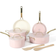 Martha Stewart Galway Premium Nonstick Pink Cookware Set with lid 10 Parts