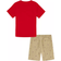 Tommy Hilfiger Toddler Signature Tee Printed Shorts Set - Red